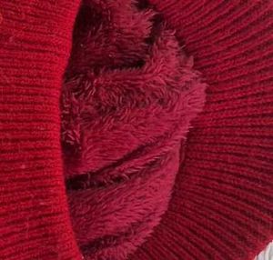 Chic Red Knit Beanie Hat