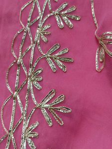 Stunning Pink  with Gold Embellishments