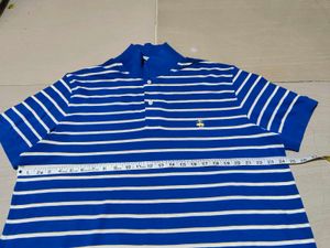New Brooks brothers Blue &amp; White Striped Polo Shir