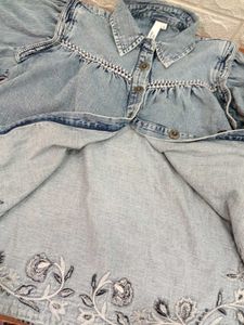 Boho Denim Embroidered Shirt