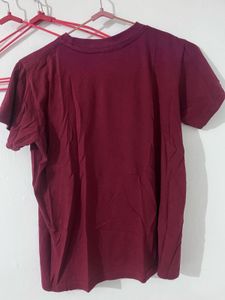 Maroon T-Shirt with Om Mandala Print