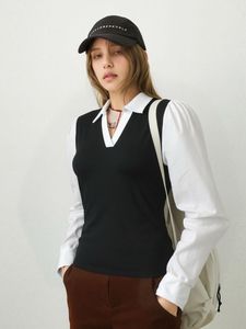 Stylish Layered Collared Top