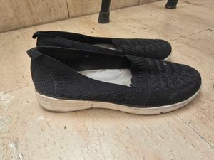 Black Knit Ballet Flats