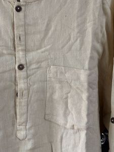 Men's Lightweight Linen Short Kurta