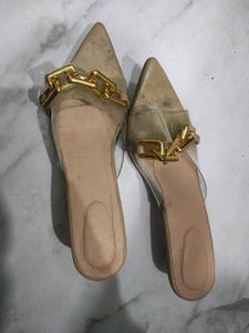 Stylish Chain Detail Mules
