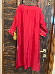 Vibrant W Kurta with unique Embellishments