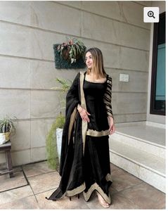 Elegant Black Kurta Set with Dupatta