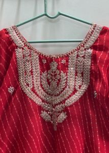 DIWALI SALE!! Bandhej Kurti Palazzo Dupatta