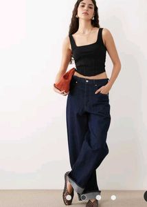 Black Corset Style Crop Top