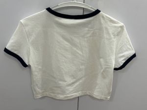 Cream H&amp;M Crop T-Shirt | L size