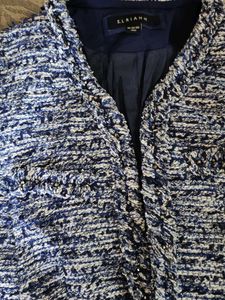 Elegant Elviros Blue Tweed Jacket