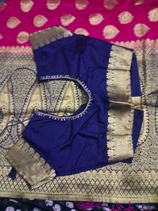 Beautiful Pink Banarasi Silk Saree