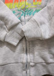 Full Sleeves Hoodies Glitter Text Print