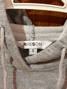 Grey Hooded Two-Tone Sweatshirt