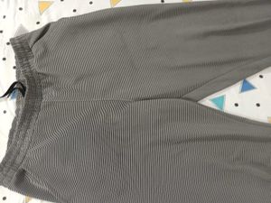 Comfortable Grey Striped Pants