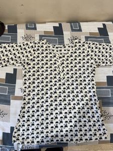 Cute Elephant Print Short kurti Top