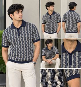 ZARA Retro Geometric Knit Polo Shirt