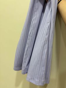 Light Purple Ribbed Flare Pants