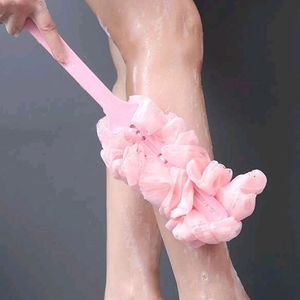 LOOFAH BACK SCRUBBER FOR SHOWER, LONG HANDLE BATH