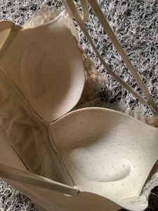 Lace Trim Satin Bralette