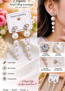 Elegant Pearl Drop Earrings