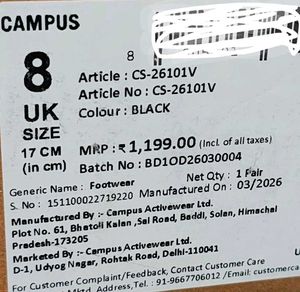 Black Campus Shoes Size 8