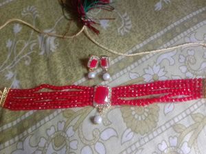 pack of 3 Beaded Choker Necklace &amp; Earring Set
