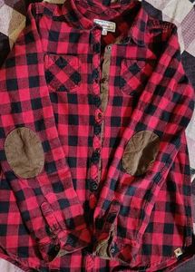 Red & Black Plaid Flannel Shirt