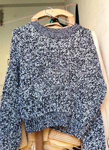 Imported Black &amp; White Knit Sweater