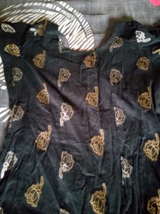 Black salwar suit with Floral Print
