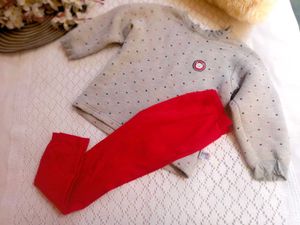 V,Beautiful Baby Girl Dress Top nd Leggi