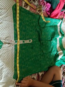 Vibrant Green &amp; White Polka Dot Dress