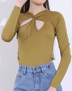 Shein Asymmetrical Neck Cut-Out Bodysuit