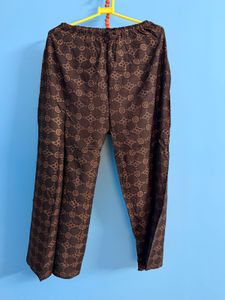 New Stylish Brown Printed Pants