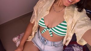 Striped Bikini Top
