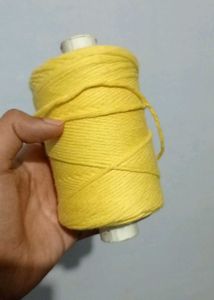 yellow, pastel orange 1 mm singleply macrame cord