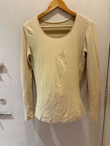 Cream Long Sleeve T-shirt