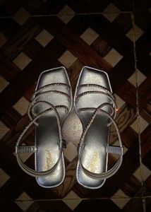 Sparkling Silver Embellished Sandals