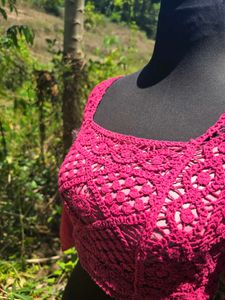 Crochet Crop Top Blouse