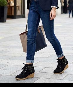 Black Ankle Boots with Floral Detail