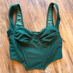 776. Emerald Green Corset Top