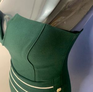 Emerald Green V-Neck Bodycon Dress