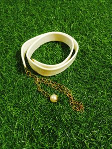 White &amp; Gold Chain Belt