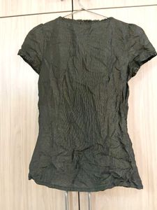 Sparkly Green Short Sleeve Top