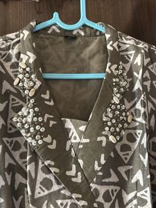 Embellished Printed Kurta Set
