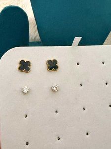 4 pairs Multi-Style Gold Tone Earring Set