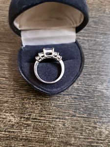 Sparkling Princess Cut Amethyst Ring