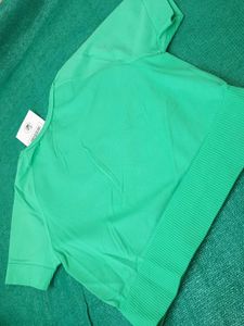 Vibrant Green Seamless Crop Top no 83