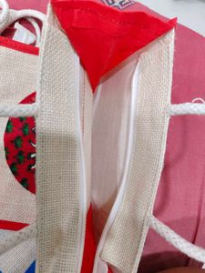 5 pieces New Jute Bags with Traditional Print