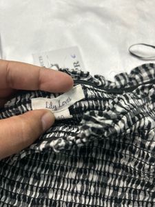 Imported Chic Gingham Off-Shoulder top with Bel